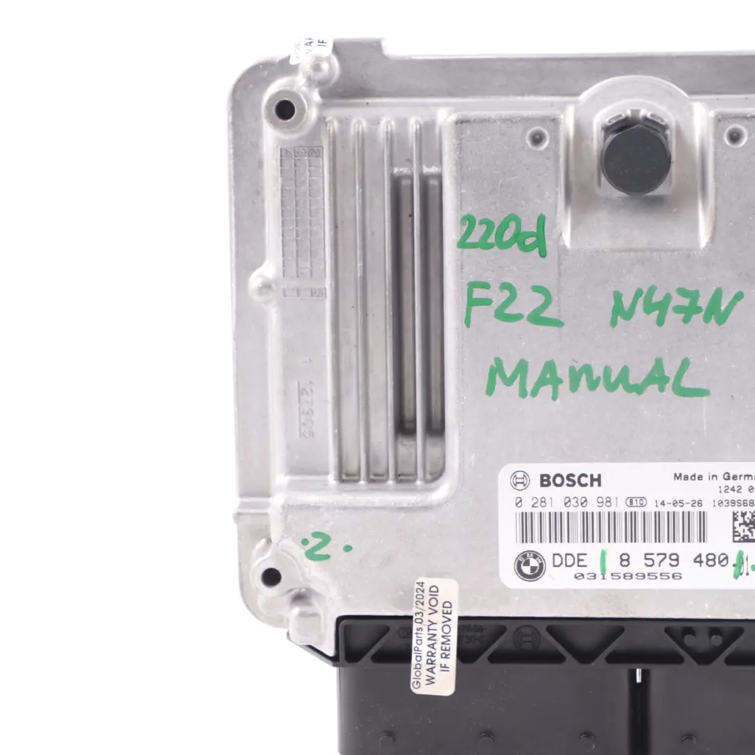 N47N 184HP Engine Control Unit DDE Manual to BMW F20 120d F30 320d F10 520d with Part number 8579480 BMW F20 120d F30 320d F10 520d N47N 184HP Engine Control Unit DDE Manual - SKU 8579480-1 - Part number 8579480