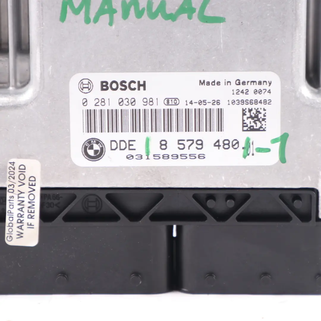 N47N 184HP Engine Control Unit DDE Manual to BMW F20 120d F30 320d F10 520d with Part number 8579480 BMW F20 120d F30 320d F10 520d N47N 184HP Engine Control Unit DDE Manual - SKU 8579480-1 - Part number 8579480