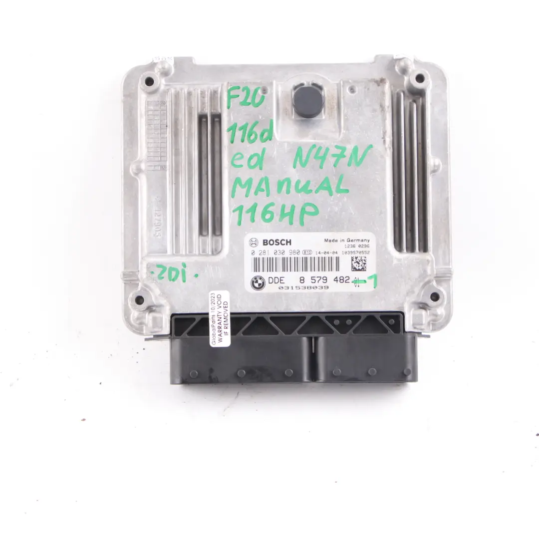 N47N 116HP ECU Kit DDE + Key + FEM Manual to BMW F20 F21 116d ed Diesel with Part number 8579482 BMW F20 F21 116d ed Diesel N47N 116HP ECU Kit DDE + Key + FEM Manual - SKU 8579482-1 - Part number 8579482