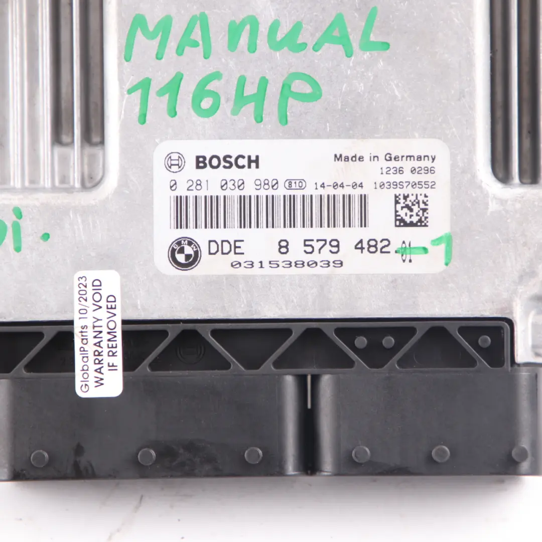 N47N 116HP ECU Kit DDE + Key + FEM Manual to BMW F20 F21 116d ed Diesel with Part number 8579482 BMW F20 F21 116d ed Diesel N47N 116HP ECU Kit DDE + Key + FEM Manual - SKU 8579482-1 - Part number 8579482