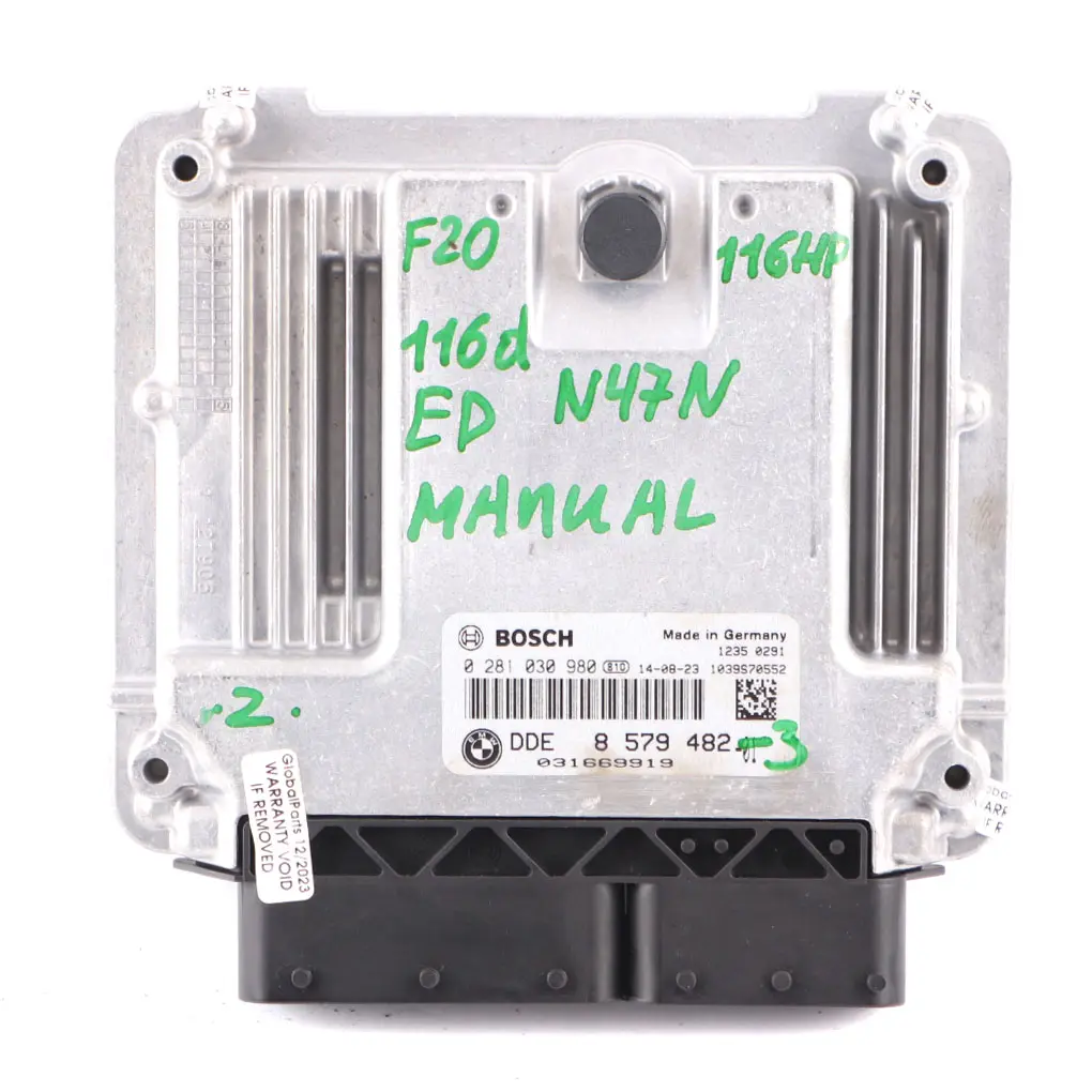 N47N 116HP Engine ECU Kit DDE Key FEM Manual to BMW F20 F21 116d ed Diesel with Part number 8579482 BMW F20 F21 116d ed Diesel N47N 116HP Engine ECU Kit DDE Key FEM Manual - SKU 8579482-3 - Part number 8579482