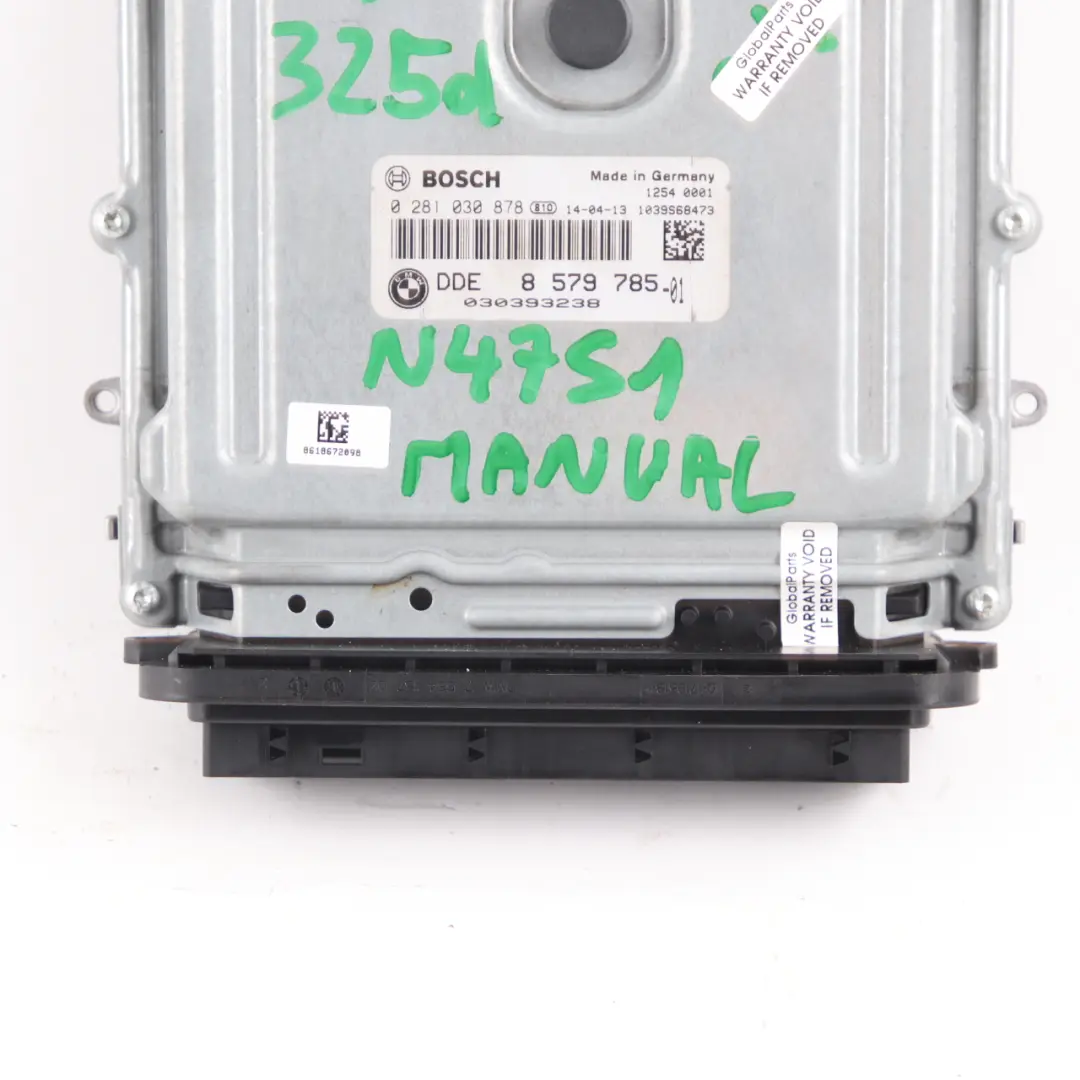 BMW F20 F30 125d 325d N47S1 218HP Unidad Control Motor ECU DDE Manual - SKU 8579785 - Número de pieza 8579785