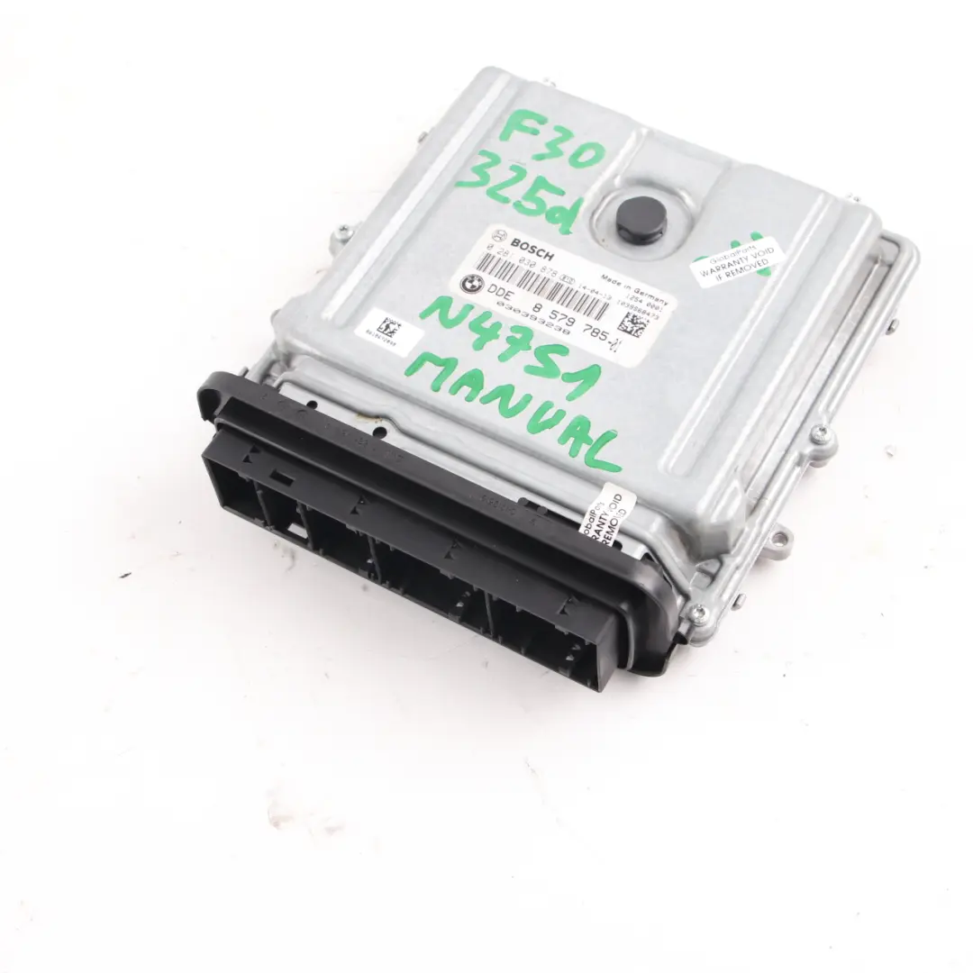 BMW F20 F30 125d 325d N47S1 218HP Unidad Control Motor ECU DDE Manual - SKU 8579785 - Número de pieza 8579785