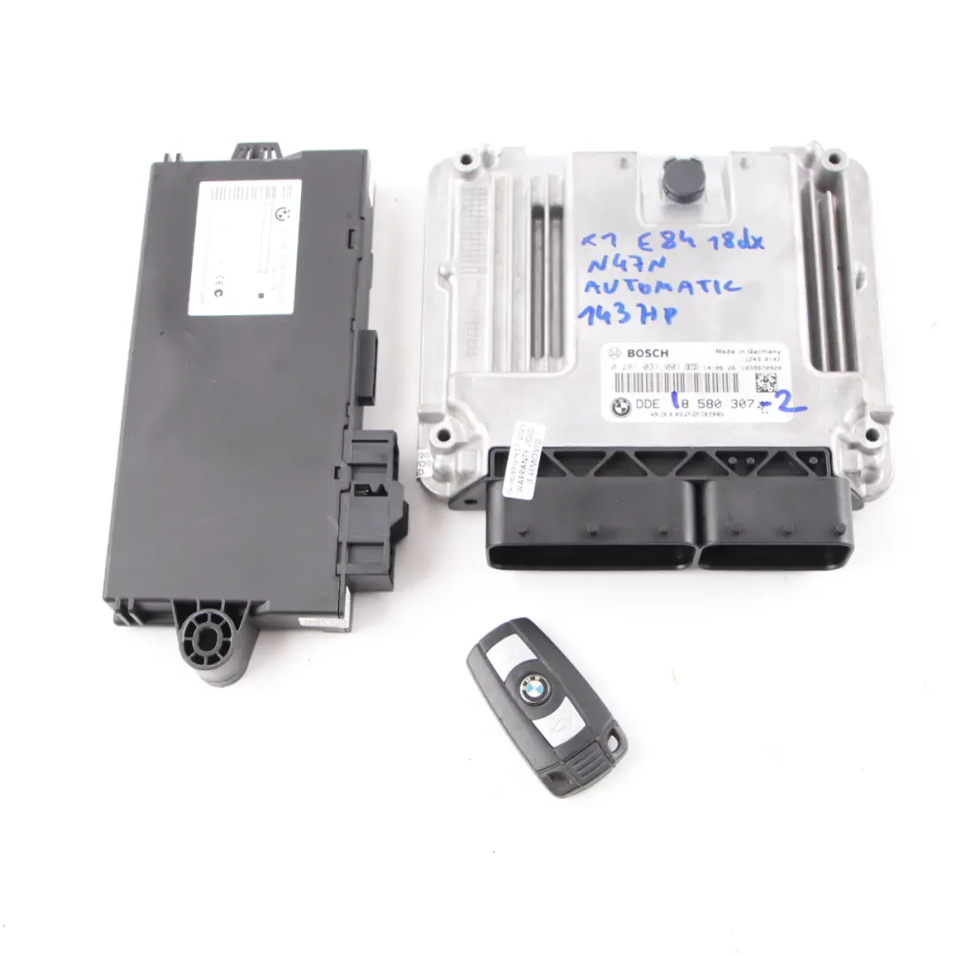 BMW X1 E84 18dX N47N Unidad de Motor Kit ECU DDE CAS3 Llave Automático - SKU 8580307-2 - Número de pieza 8580307