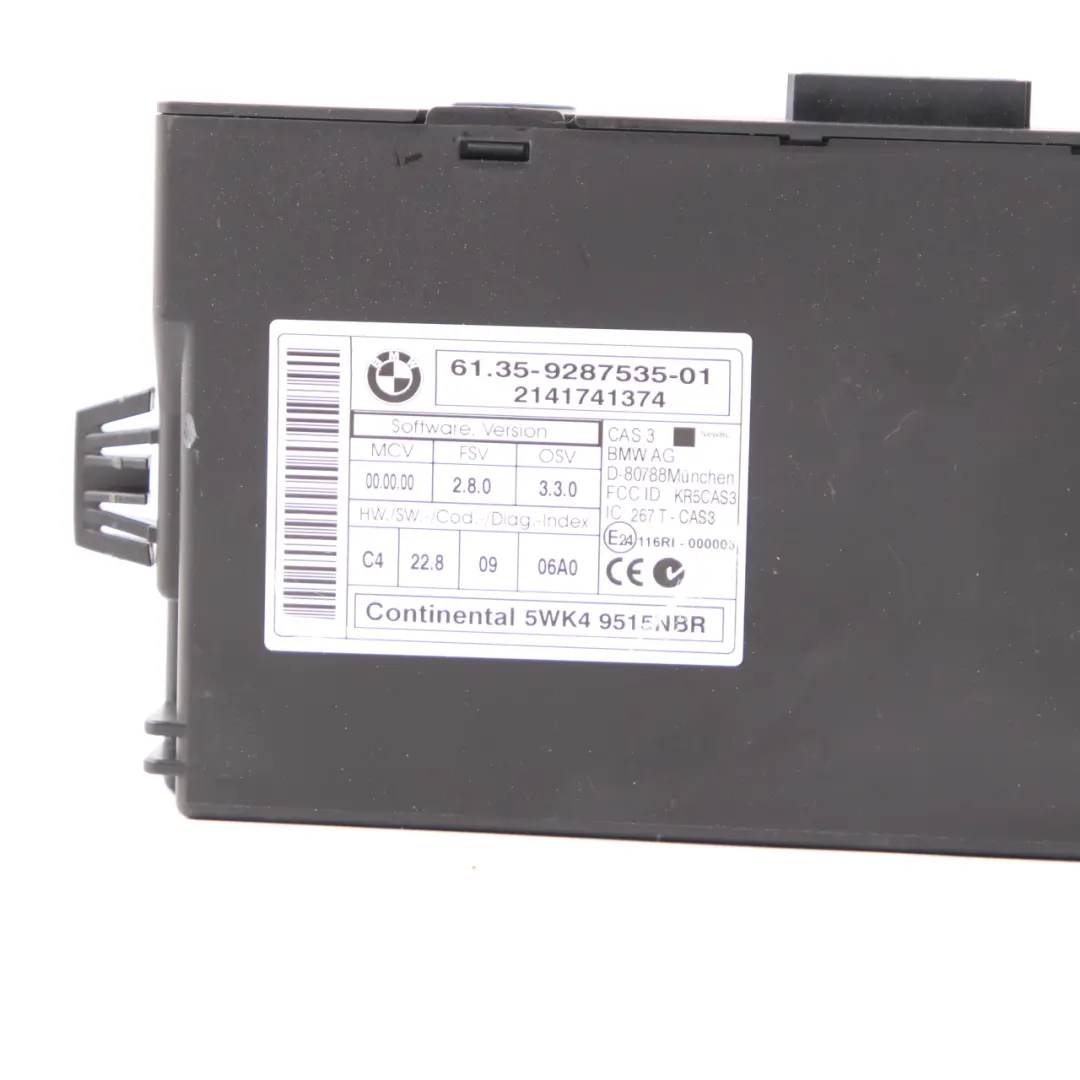 18dX Diesel N47N Engine Unit ECU Kit DDE CAS3 Key Automatic BMW X1 E84 - SKU 8580307-2 - Part number 8580307