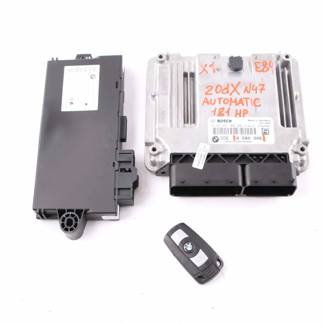 20Dx Diesel N47N Unidad Control Motor Kit ECU DDE Llave CAS3 para BMW X1 E84 con número de pieza 8580308 BMW X1 E84 20Dx Diesel N47N Unidad Control Motor Kit ECU DDE Llave CAS3 - SKU 8580308-1 - Número de pieza 8580308