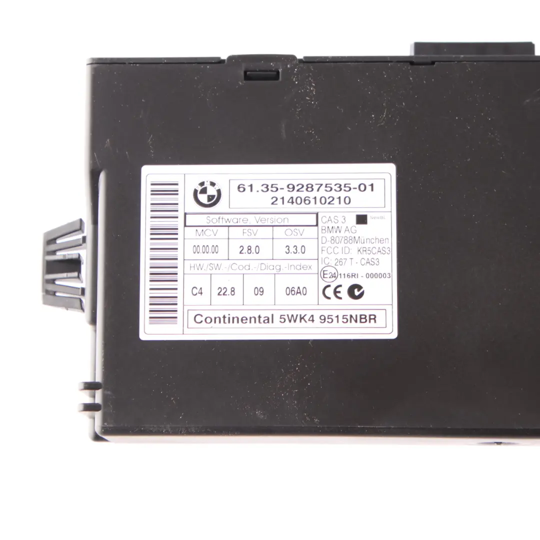 BMW X1 E84 20Dx Diesel N47N Unità Controllo Motore ECU Kit DDE CAS3 Key - SKU 8580308-1 - Numero di parte 8580308