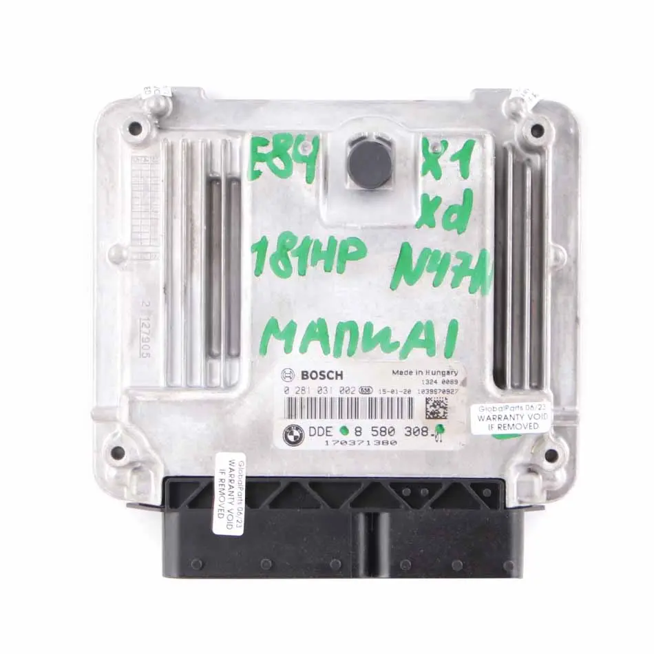 BMW X1 E84 20dX Diesel N47N 184HP Centralina Motore ECU DDE Manuale - SKU 8580308 - Numero di parte 8580308