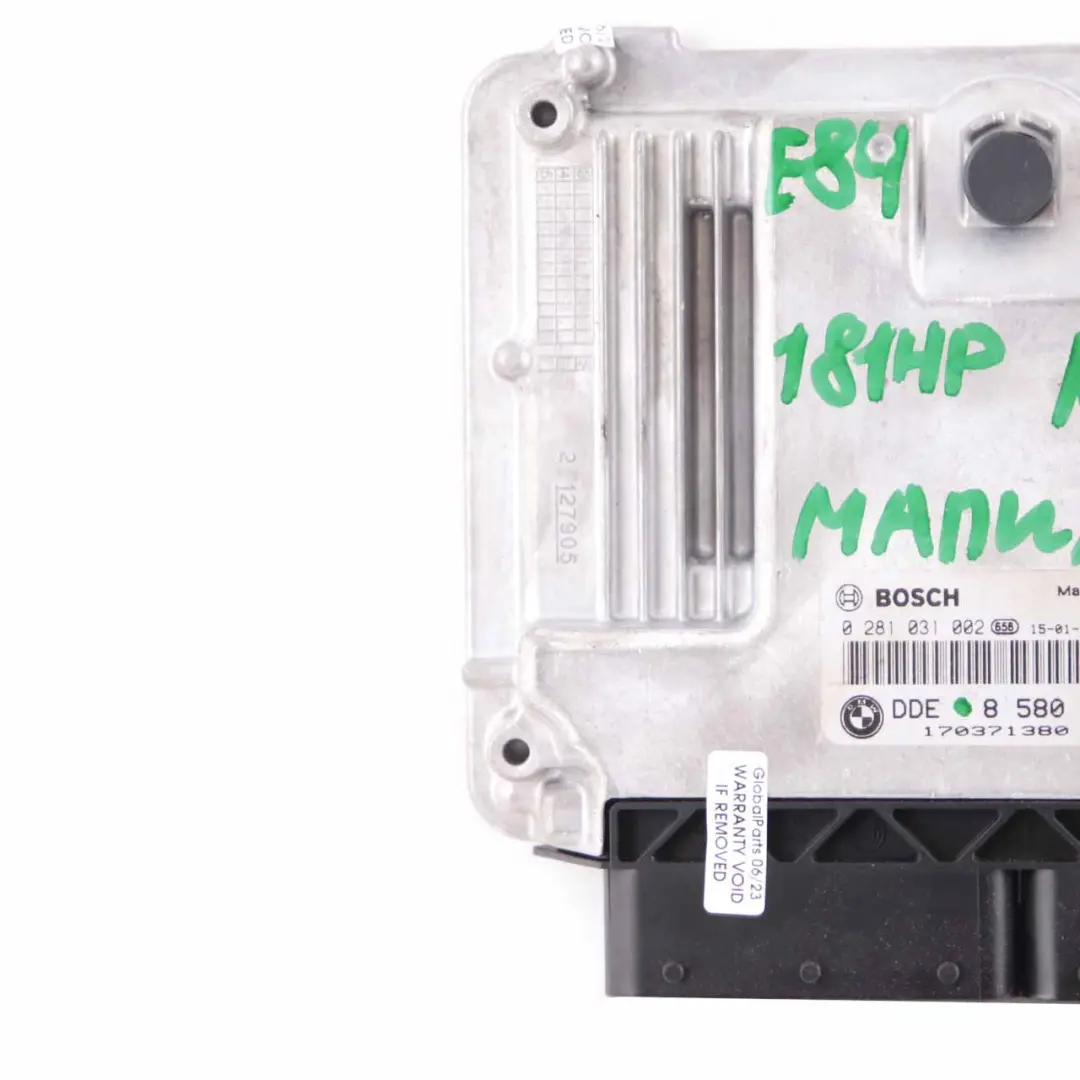 BMW X1 E84 20dX Diesel N47N 184HP Engine Control Unit ECU DDE Manual - SKU 8580308 - Part number 8580308