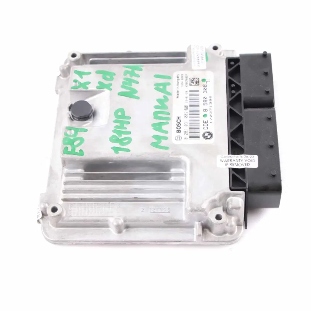 BMW X1 E84 20dX N47N 184HP Unidad Control Motor ECU DDE Manual - SKU 8580308 - Número de pieza 8580308