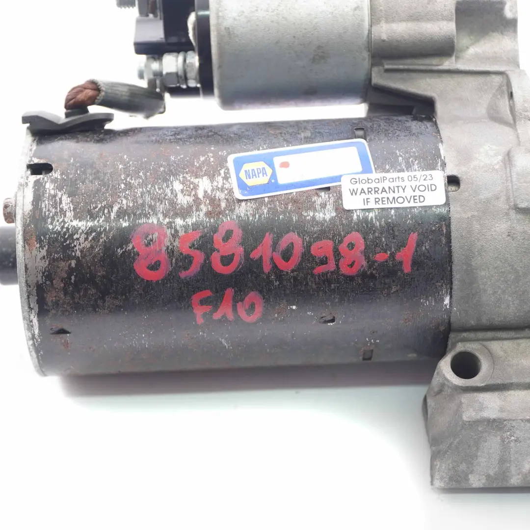 arranque diesel NAPA para BMW E70 E71 F01 F02 F10 F11 F30 F31 Motor de con número de pieza 8581098 BMW E70 E71 F01 F02 F10 F11 F30 F31 Motor de arranque diesel NAPA - SKU 8581098-1 - Número de pieza 8581098