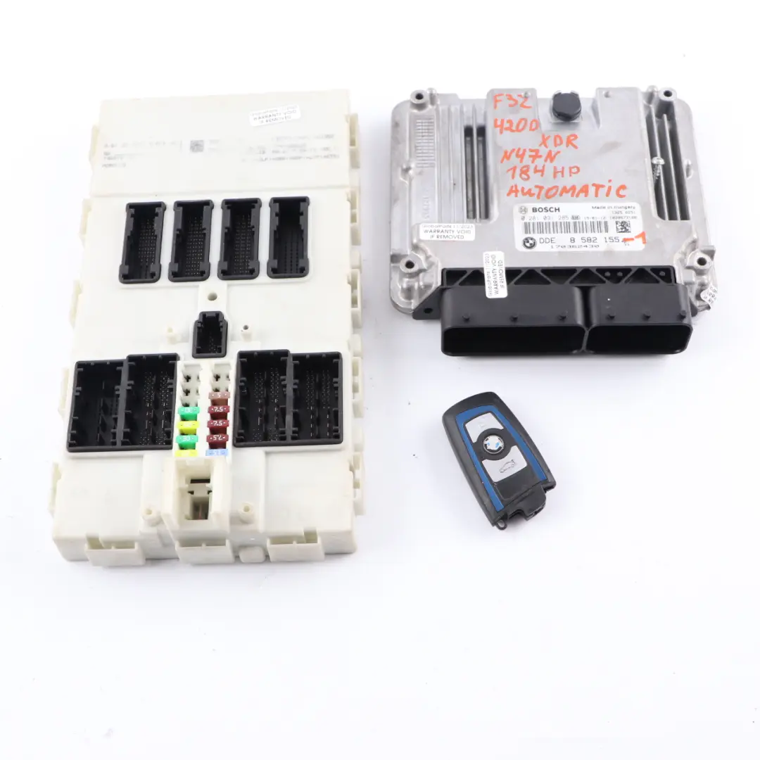 120dX 320dX 420dX 184HP N47N Engine ECU Kit DDE FEM Key to BMW F20 F30 F32 with Part number 8582155 BMW F20 F30 F32 120dX 320dX 420dX 184HP N47N Engine ECU Kit DDE FEM Key - SKU 8582155-1 - Part number 8582155