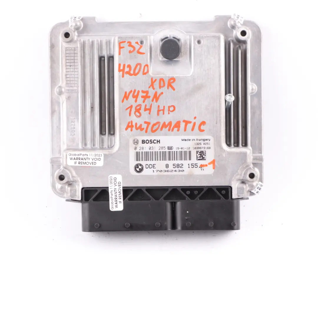 120dX 320dX 420dX 184HP N47N Engine ECU Kit DDE FEM Key to BMW F20 F30 F32 with Part number 8582155 BMW F20 F30 F32 120dX 320dX 420dX 184HP N47N Engine ECU Kit DDE FEM Key - SKU 8582155-1 - Part number 8582155