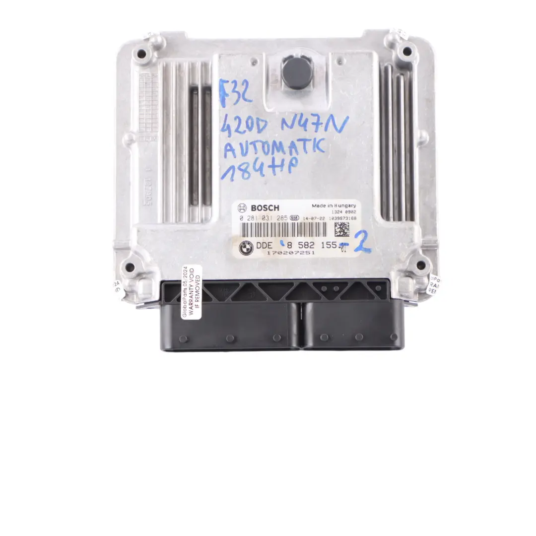 BMW F20 F30 F32 120d 320d 420d 184HP N47N Engine ECU Kit DDE FEM Key - SKU 8582155-2 - Part number 8582155
