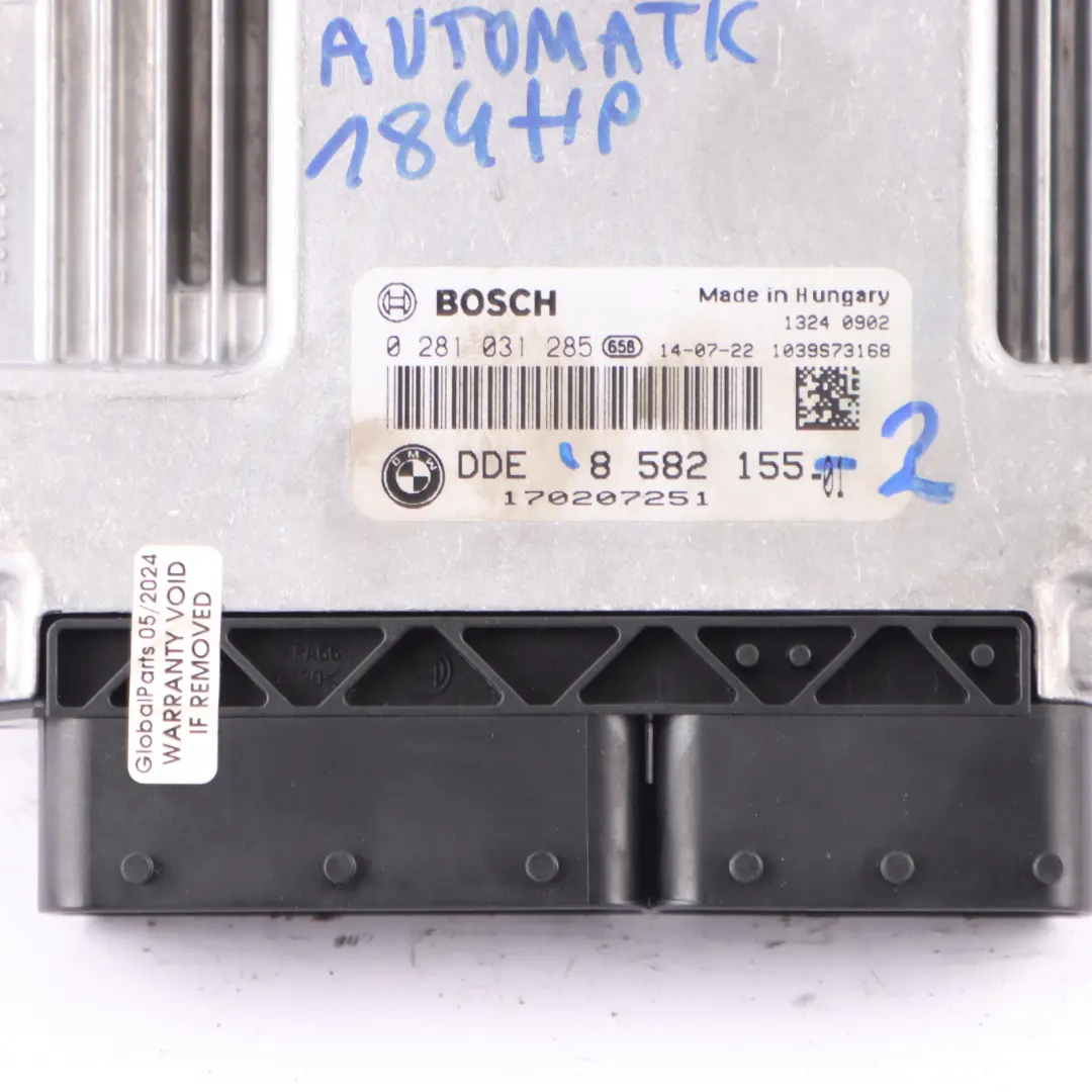 BMW F20 F30 F32 120d 320d 420d 184HP N47N Engine ECU Kit DDE FEM Key - SKU 8582155-2 - Part number 8582155