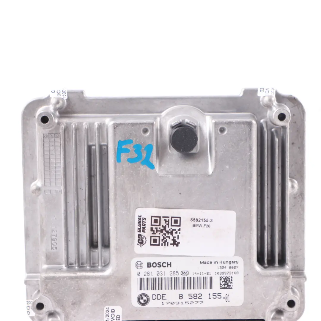 BMW F20 F30 F32 120dX 320dX 420dX 184HP N47N Engine ECU Automatic - SKU 8582155-3 - Part number 8582155