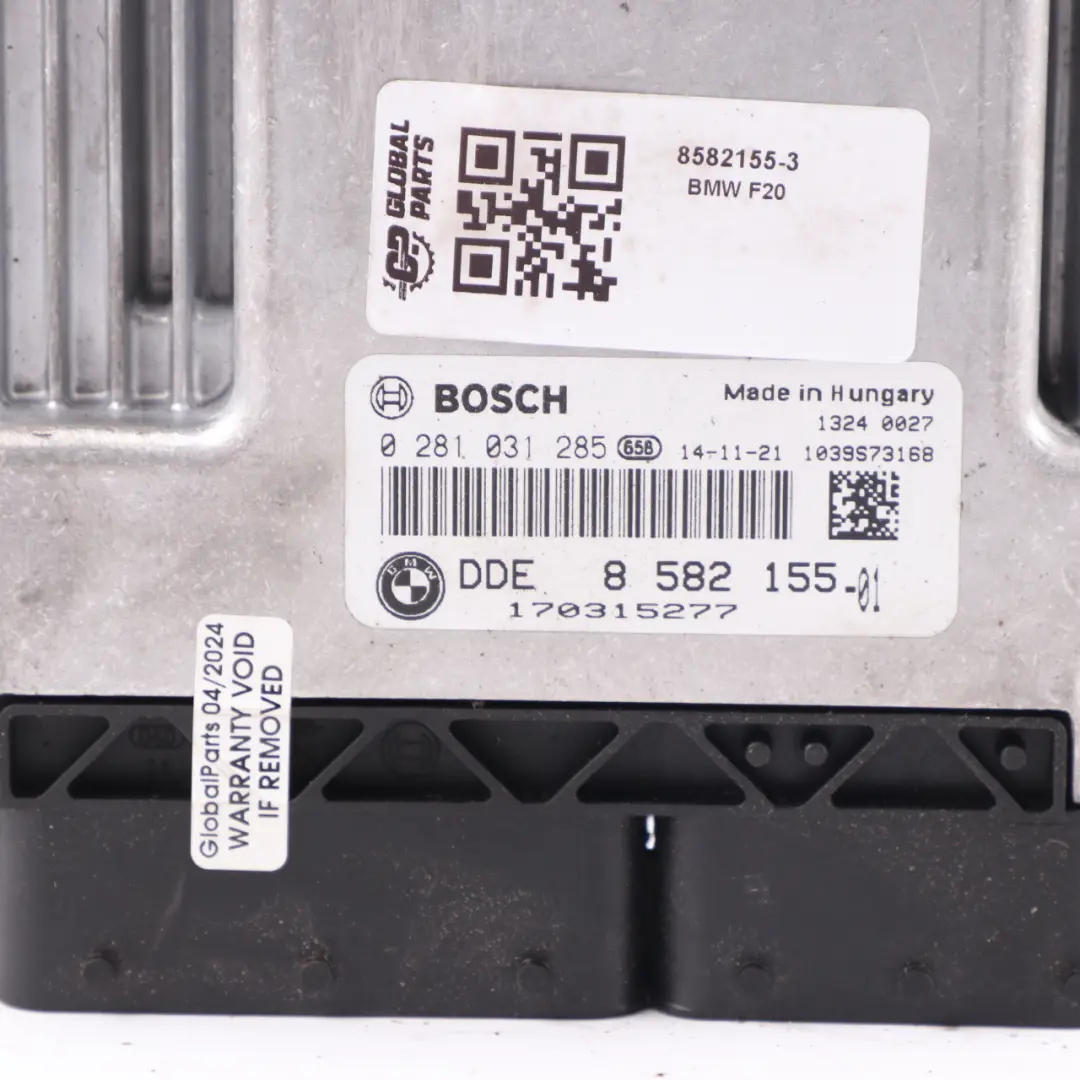 120Dx 320Dx 420Dx 184HP N47N Motor ECU Automatik für BMW F20 F30 F32 mit Teilenummer 8582155 BMW F20 F30 F32 120Dx 320Dx 420Dx 184HP N47N Motor ECU Automatik - SKU 8582155-3 - Teilenummer 8582155