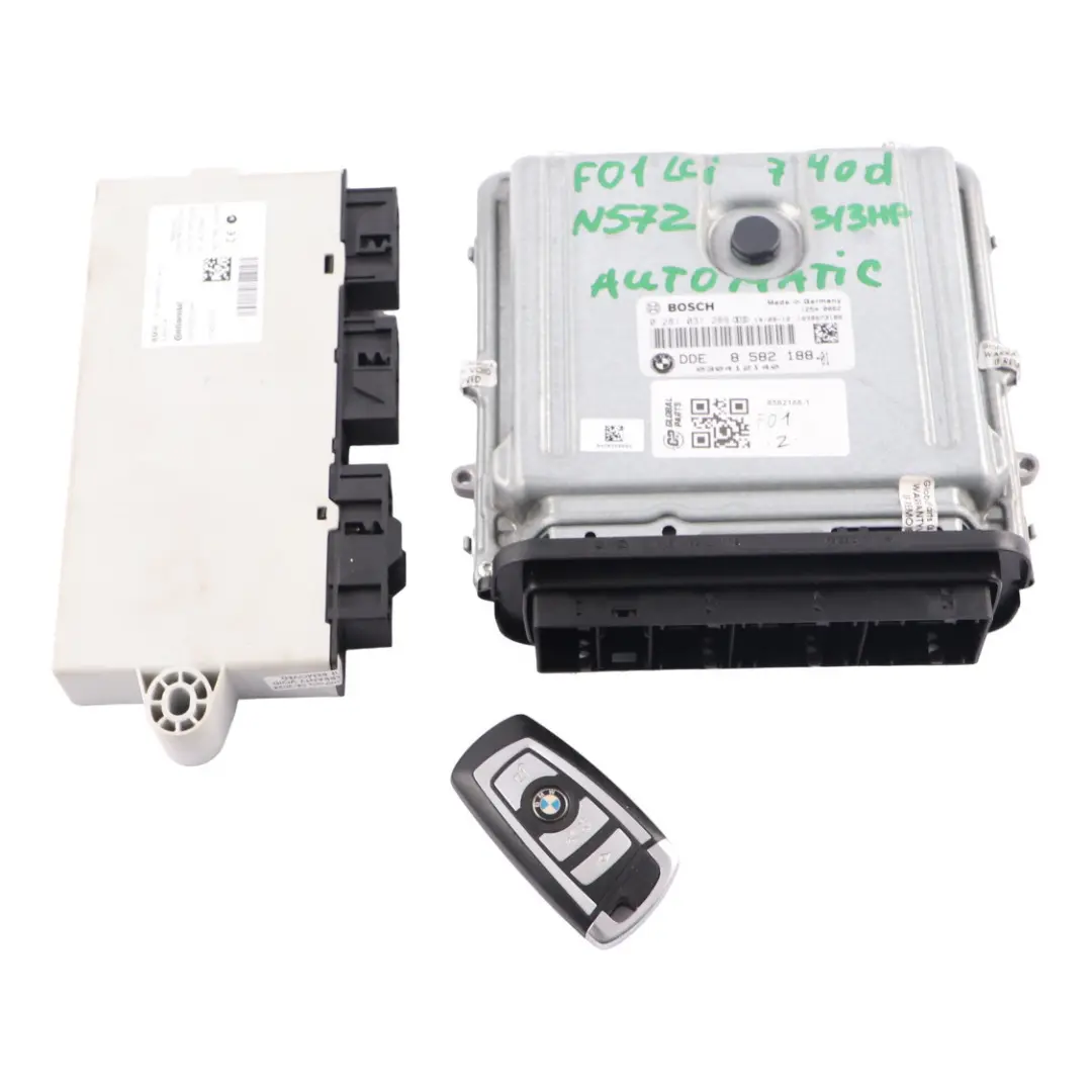 BMW F01 LCI 740d N57Z 313HP Engine Unit ECU Kit DDE CAS4 Key Automatic - SKU 8582188-1 - Part number 8582188