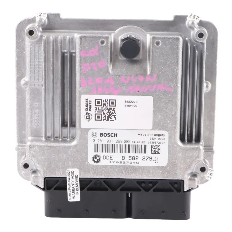N47N 184HP Motore Unità controllo ECU DDE Manuale per BMW F30 320d Diesel con numero di parte 8582279 BMW F30 320d Diesel N47N 184HP Motore Unità controllo ECU DDE Manuale - SKU 8582279 - Numero di parte 8582279