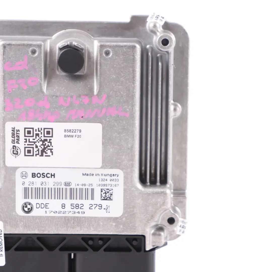 N47N 184HP Engine Control Unit ECU DDE Manual BMW F30 320d ed Diesel - SKU 8582279 - Part number 8582279