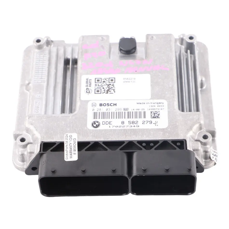 N47N 184HP Engine Control Unit ECU DDE to BMW F30 320d ed Diesel with Part number 8582279 BMW F30 320d ed Diesel N47N 184HP Engine Control Unit ECU DDE - SKU 8582279 - Part number 8582279