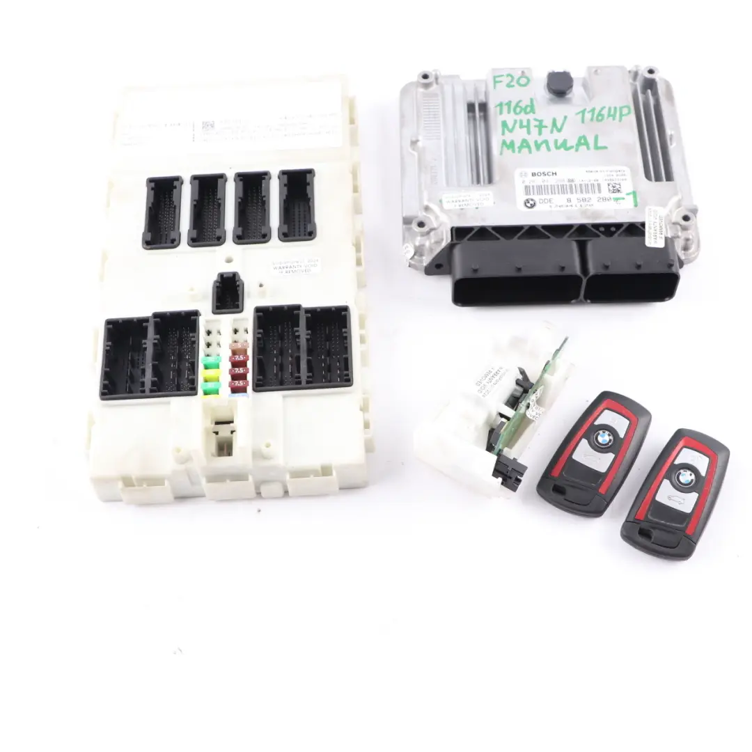 N47N 116HP ECU Kit DDE Keys FEM Manual Transmission to BMW F20 F21 116d with Part number 8582280 BMW F20 F21 116d N47N 116HP ECU Kit DDE Keys FEM Manual Transmission - SKU 8582280-1 - Part number 8582280