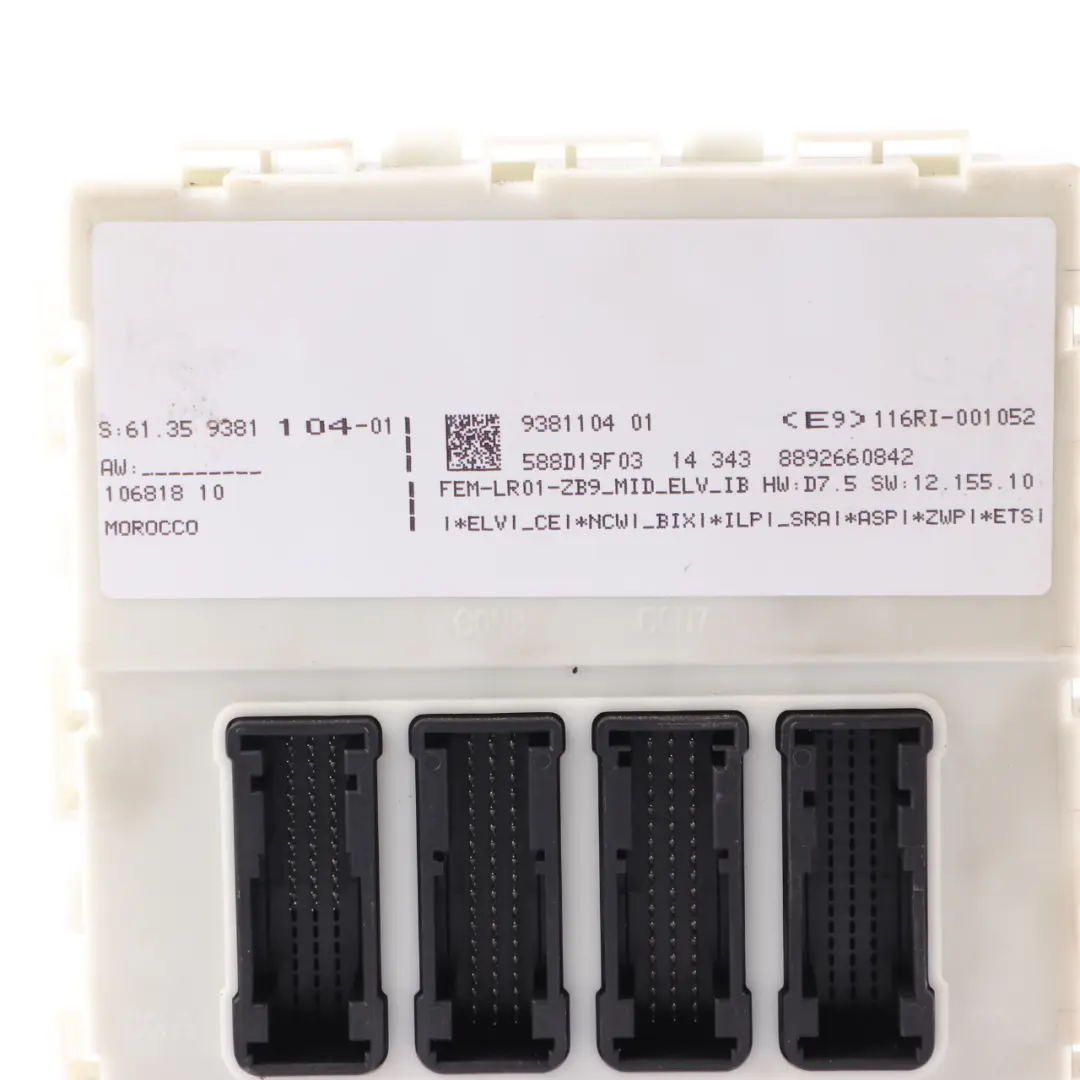 BMW F20 F21 116d N47N 116HP ECU Kit DDE Keys FEM Manual Transmission - SKU 8582280-1 - Part number 8582280