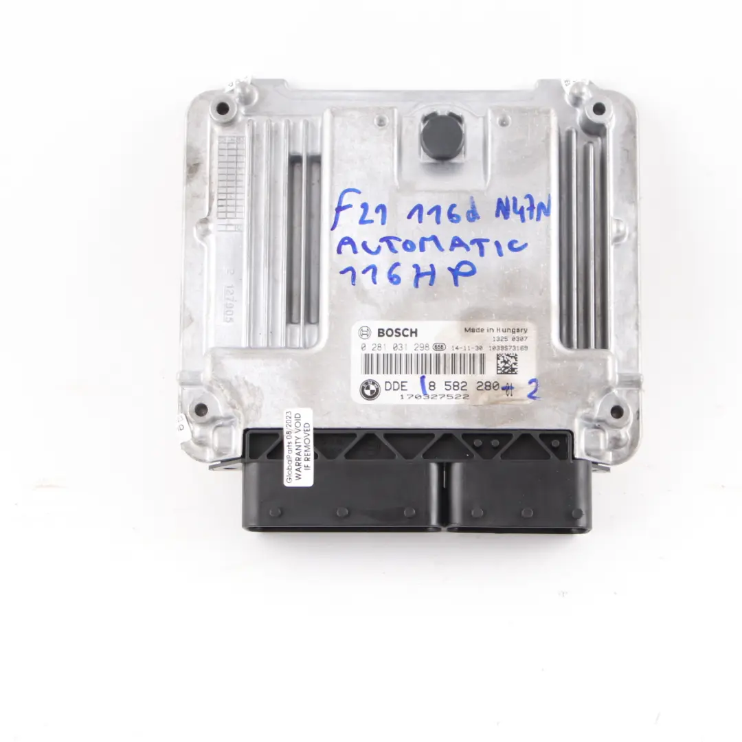 N47N 116HP ECU Kit DDE + Key + FEM Automatic to BMW F20 F21 116d with Part number 8582280 BMW F20 F21 116d N47N 116HP ECU Kit DDE + Key + FEM Automatic - SKU 8582280-2 - Part number 8582280