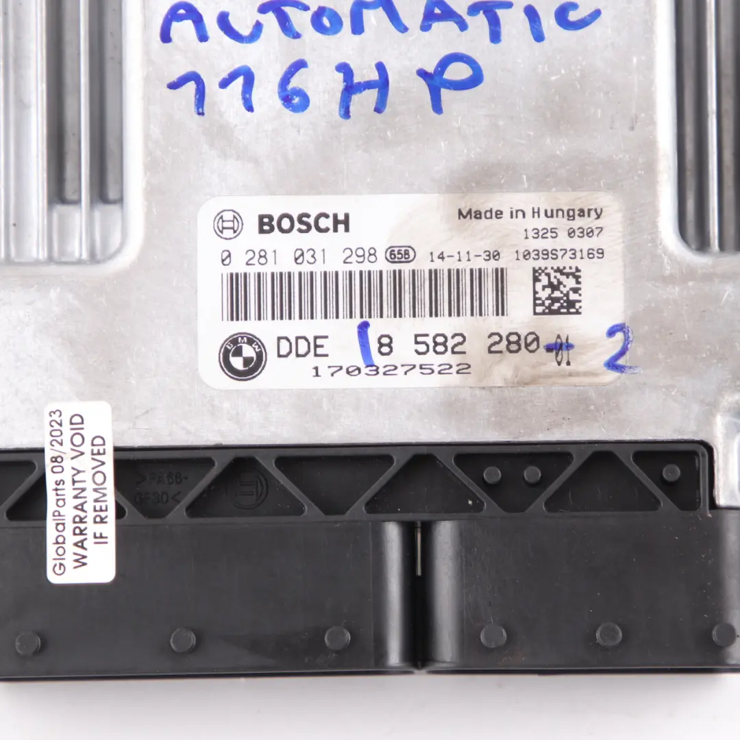 N47N 116HP ECU Kit DDE + Key + FEM Automatic to BMW F20 F21 116d with Part number 8582280 BMW F20 F21 116d N47N 116HP ECU Kit DDE + Key + FEM Automatic - SKU 8582280-2 - Part number 8582280