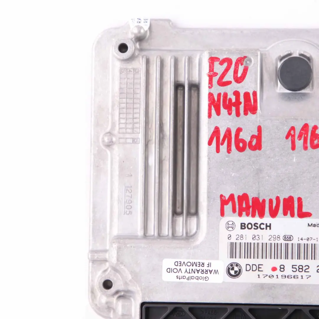 BMW F20 F21 116d N47N 116HP Komputer Sterownik Silnika ECU Kit DDE - SKU 8582280-3 - Numer Części 8582280