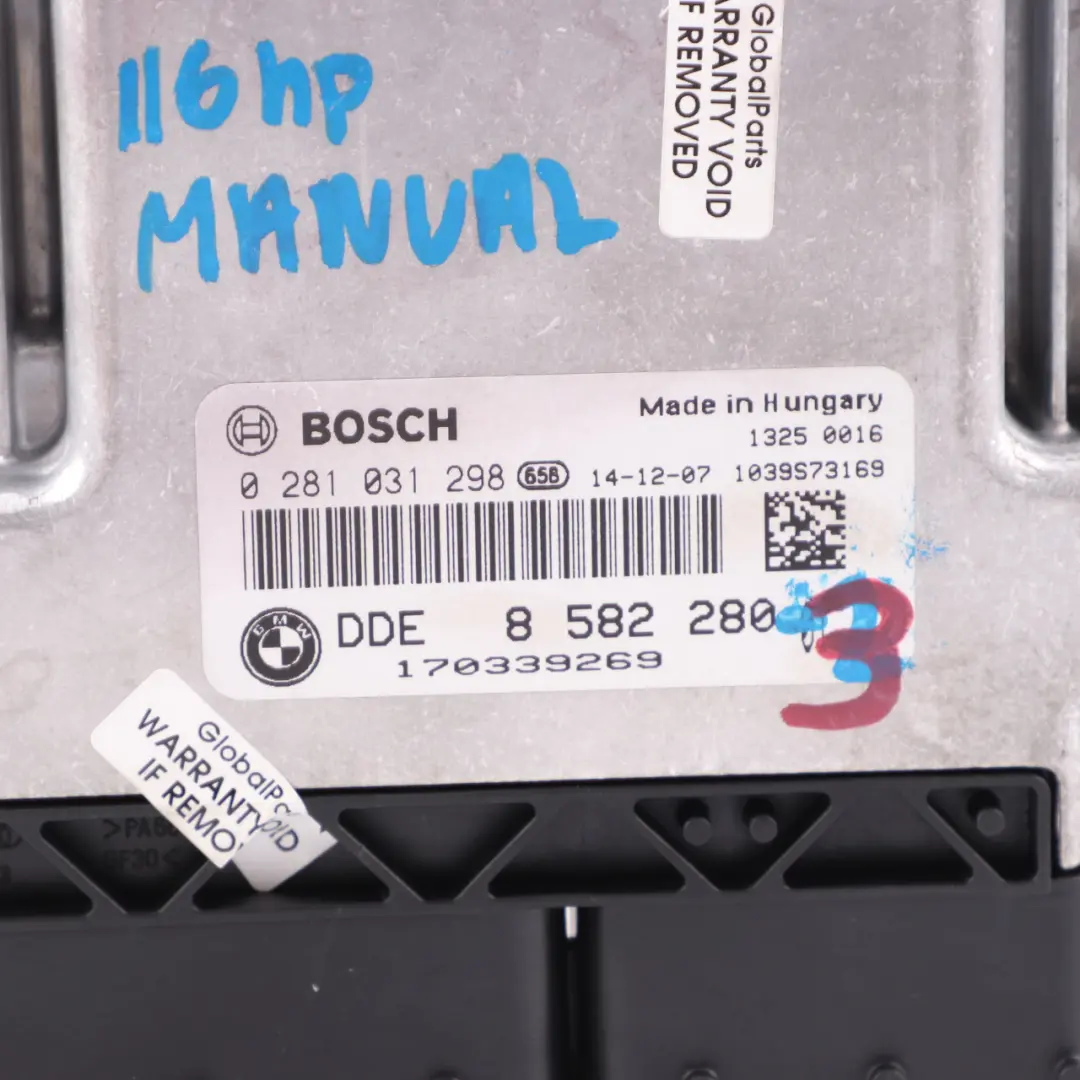 N47N 116HP Komputer Sterownik Silnika ECU Kit DDE do BMW F20 F21 116d o numerze 8582280 BMW F20 F21 116d N47N 116HP Komputer Sterownik Silnika ECU Kit DDE - SKU 8582280-3 - Numer Części 8582280
