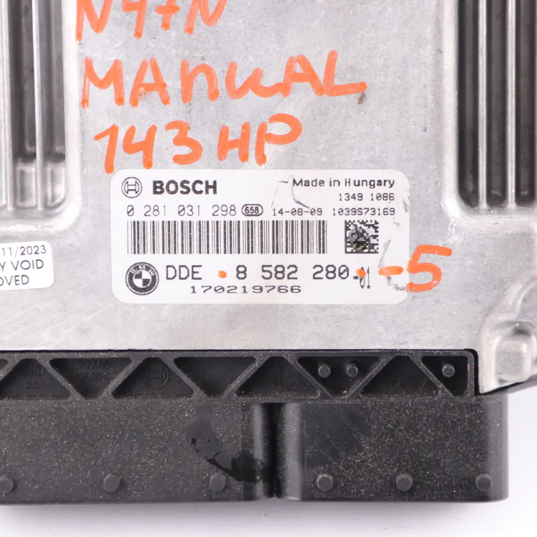  Motor Steuergerät BMW F20 F30 F31 118D 318D N47N 143PS ECU DDE Manuell - SKU 8582280-5 - Teilenummer 8582280