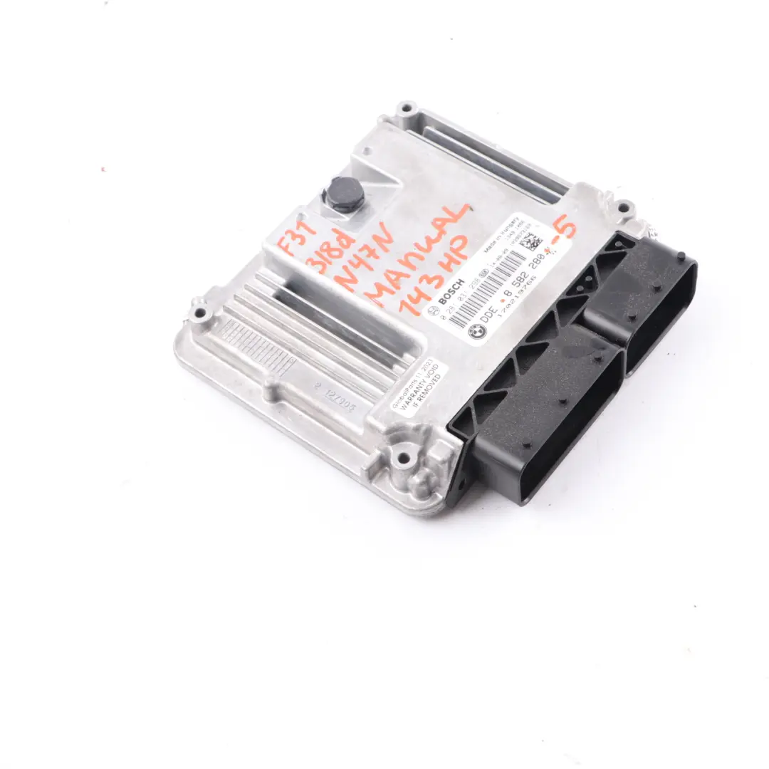 Engine Control Unit BMW F20 F30 F31 118d 318d N47N 143HP ECU DDE Manual - SKU 8582280-5 - Part number 8582280