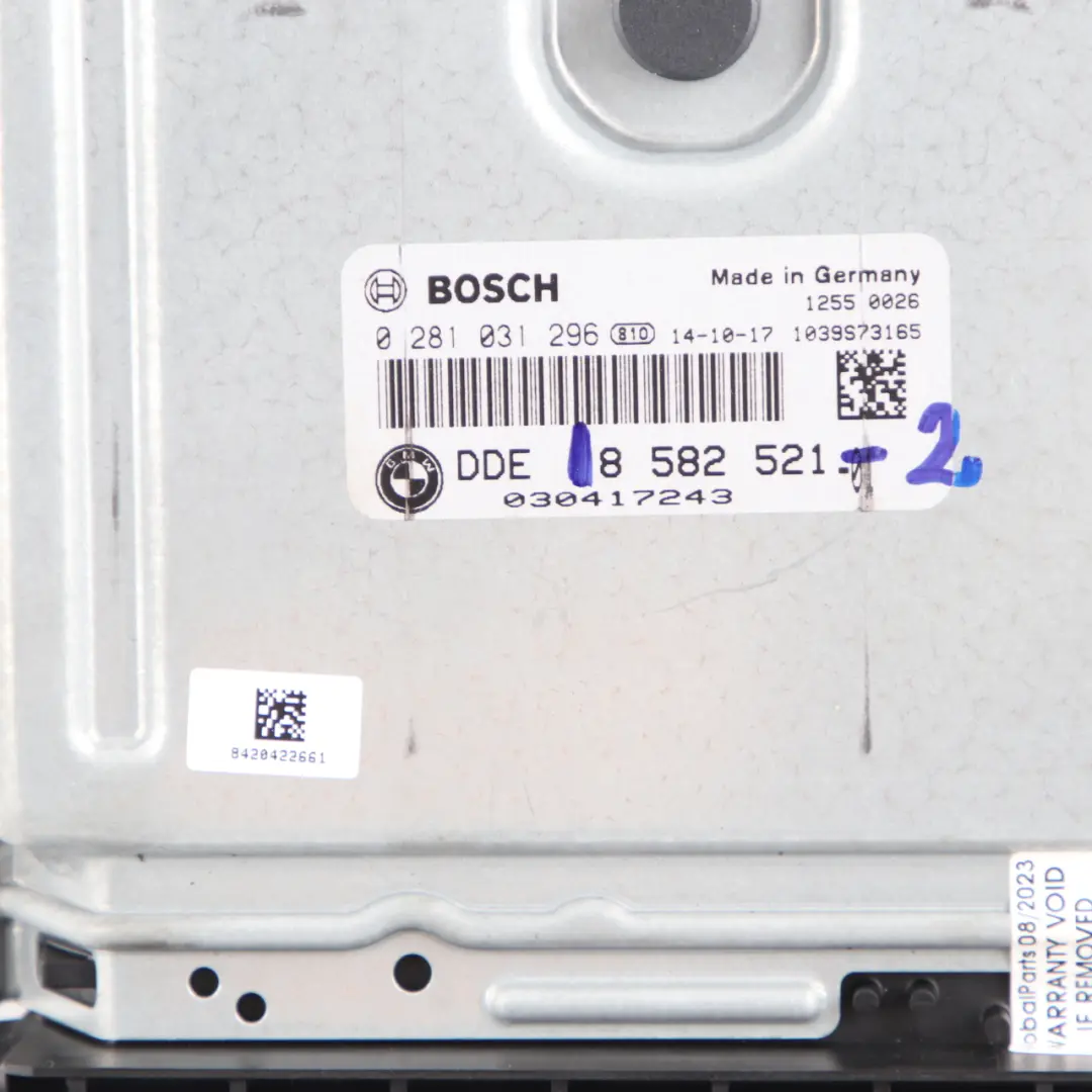 N47S1 Unidad Control Motor ECU DDE 8582521 FEM Llave para BMW F20 F30 125d 325d con número de pieza 8579785 BMW F20 F30 125d 325d N47S1 Unidad Control Motor ECU DDE 8582521 FEM Llave - SKU 8582521-2 - Número de pieza 8579785