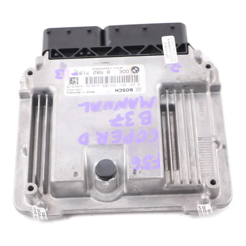 Mini Cooper D F55 F56 B37 116HP Engine Control Unit ECU DDE Manual - SKU 8582719-3 - Part number 8582719