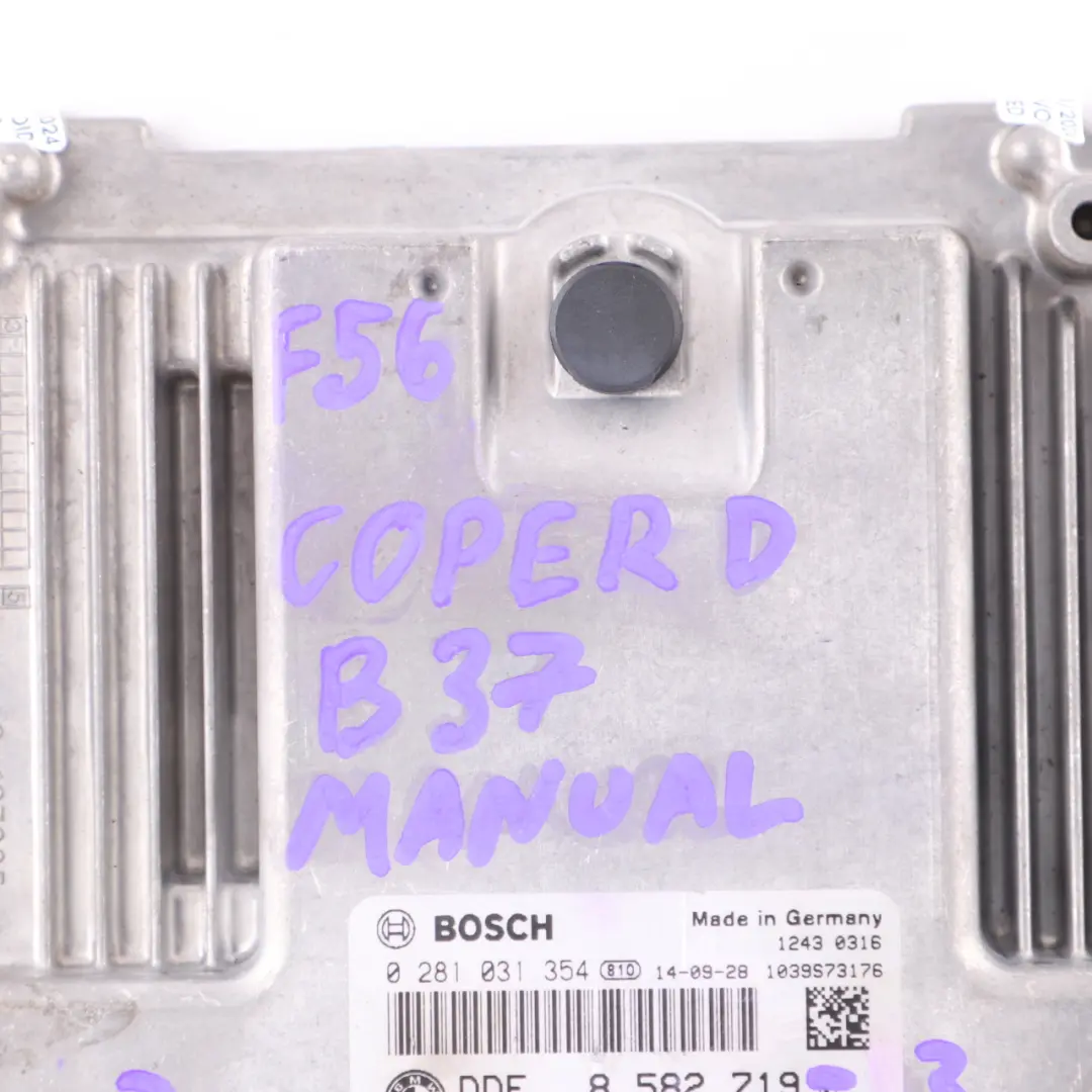 B37 116HP Engine Control Unit ECU DDE Manual to Mini Cooper D F55 F56 with Part number 8582719 Mini Cooper D F55 F56 B37 116HP Engine Control Unit ECU DDE Manual - SKU 8582719-3 - Part number 8582719