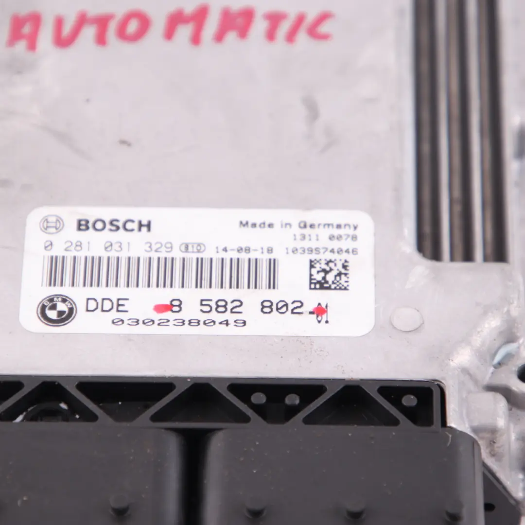  Control Unit BMW F10 F30 F31 330d 530d Diesel N57N Engine ECU DDE - SKU 8582802 - Part number 8582802