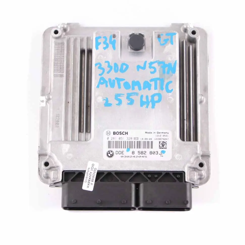 N57N 258HP Engine Control Unit Module ECU DDE Automatic to BMW F34 330d with Part number 8582803 BMW F34 330d N57N 258HP Engine Control Unit Module ECU DDE Automatic - SKU 8582803 - Part number 8582803