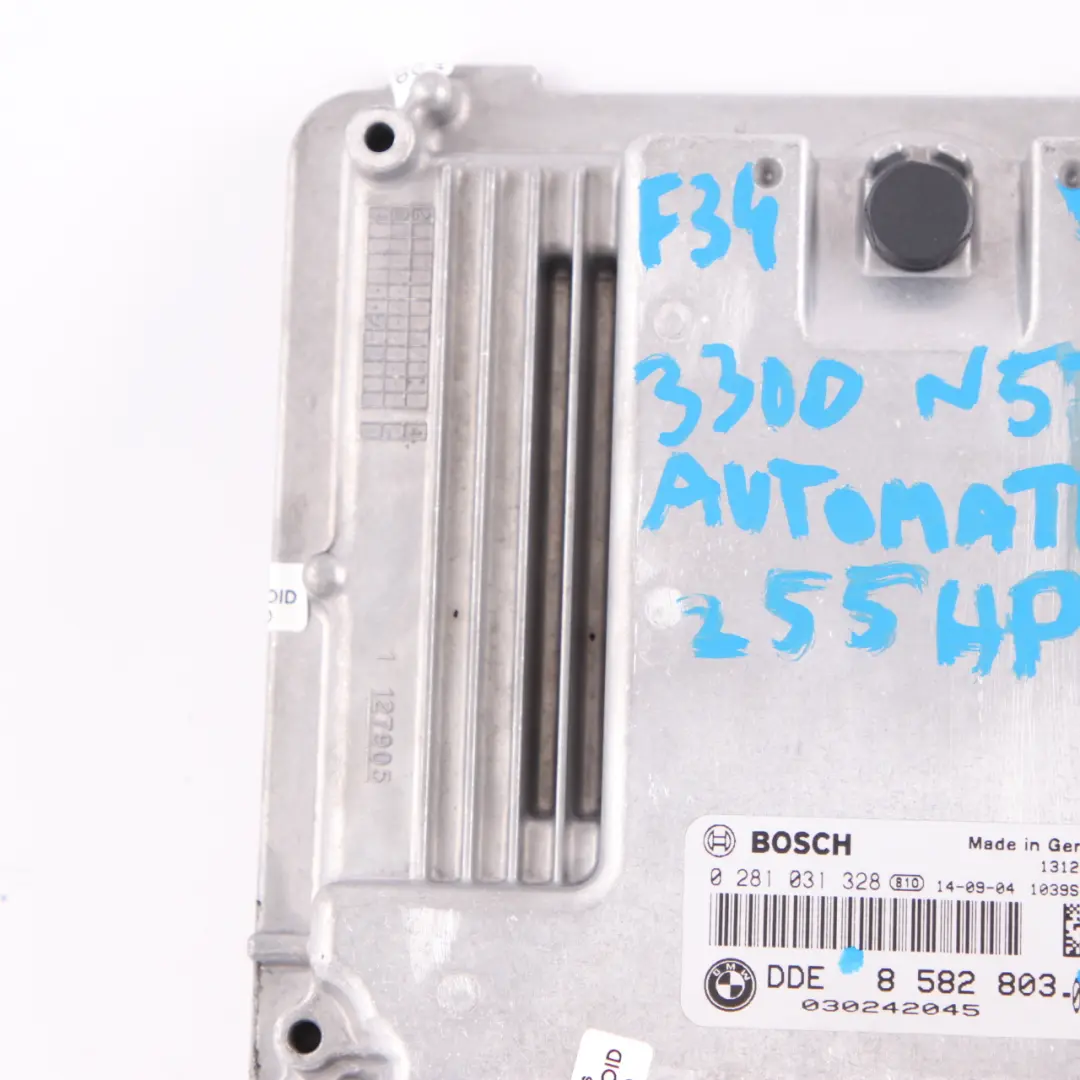 BMW F34 330d N57N 258HP Engine Control Unit Module ECU DDE Automatic - SKU 8582803 - Part number 8582803