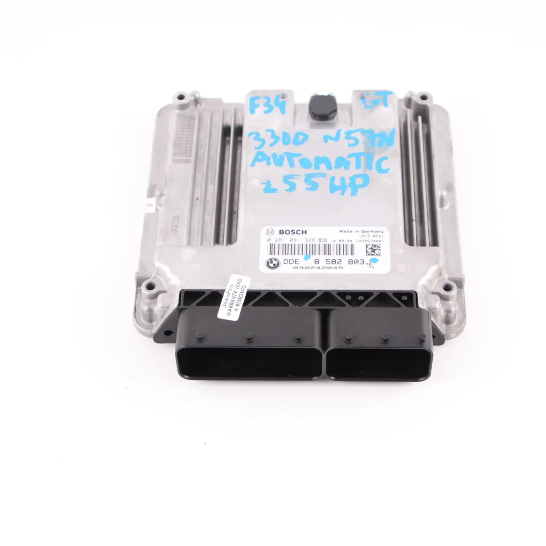 BMW F34 330d N57N 258HP Engine Control Unit Module ECU DDE Automatic - SKU 8582803 - Part number 8582803