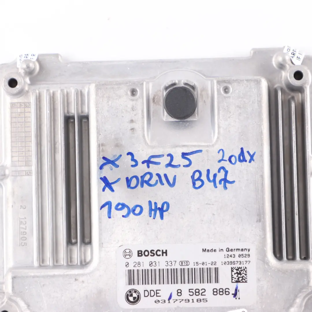 B47 190HP Engine Control Unit ECU Automatic to BMW F20 F30 LCI 120d 320d with Part number 8582886 BMW F20 F30 LCI 120d 320d B47 190HP Engine Control Unit ECU Automatic - SKU 8582886 - Part number 8582886