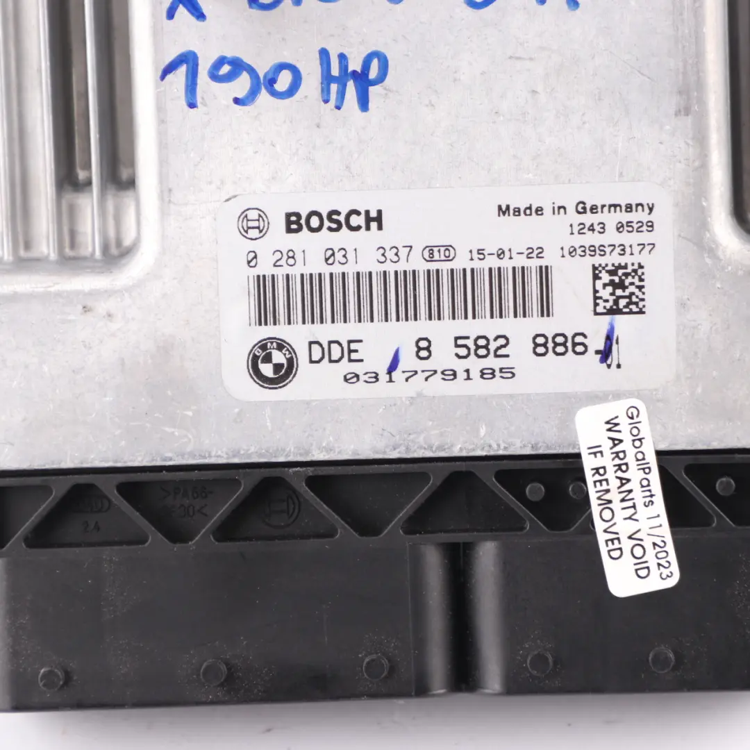 B47 190HP Engine Control Unit ECU Automatic to BMW F20 F30 LCI 120d 320d with Part number 8582886 BMW F20 F30 LCI 120d 320d B47 190HP Engine Control Unit ECU Automatic - SKU 8582886 - Part number 8582886