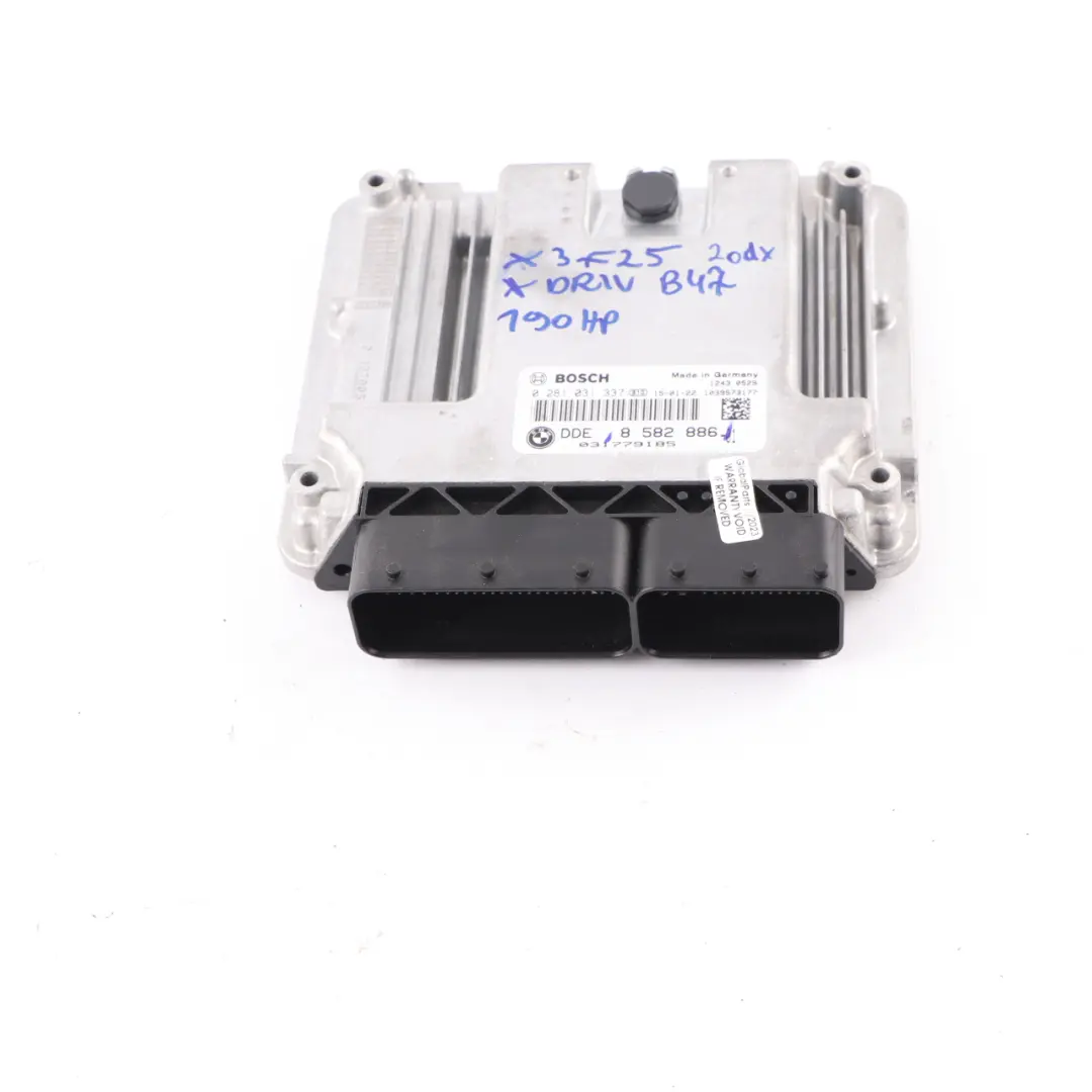 B47 190HP Engine Control Unit ECU Automatic to BMW F20 F30 LCI 120d 320d with Part number 8582886 BMW F20 F30 LCI 120d 320d B47 190HP Engine Control Unit ECU Automatic - SKU 8582886 - Part number 8582886