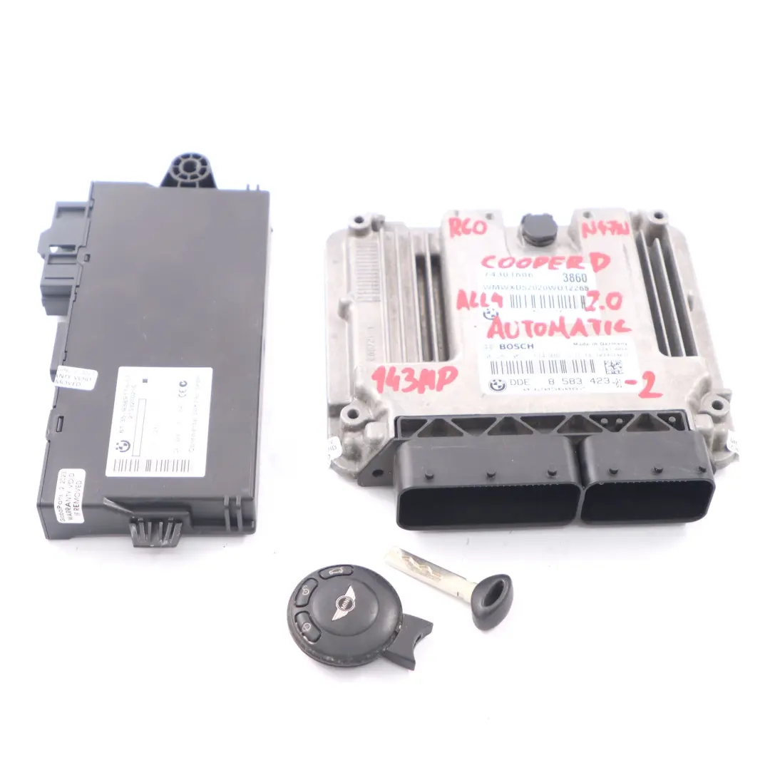 N47N 2.0 143HP Motore ECU Kit DDE CAS3 Chiave per Mini Cooper D R60 R61 ALL4 con numero di parte 8583423 Mini Cooper D R60 R61 ALL4 N47N 2.0 143HP Motore ECU Kit DDE CAS3 Chiave - SKU 8583423-2 - Numero di parte 8583423