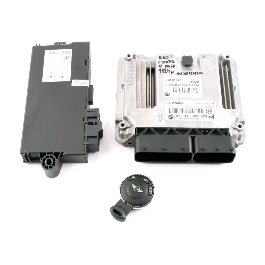 Mini Cooper D R60 R61 N47N 112HP Engine ECU Kit DDE CAS3 Key Automatic - SKU 8583423-1 - Part number 8583423