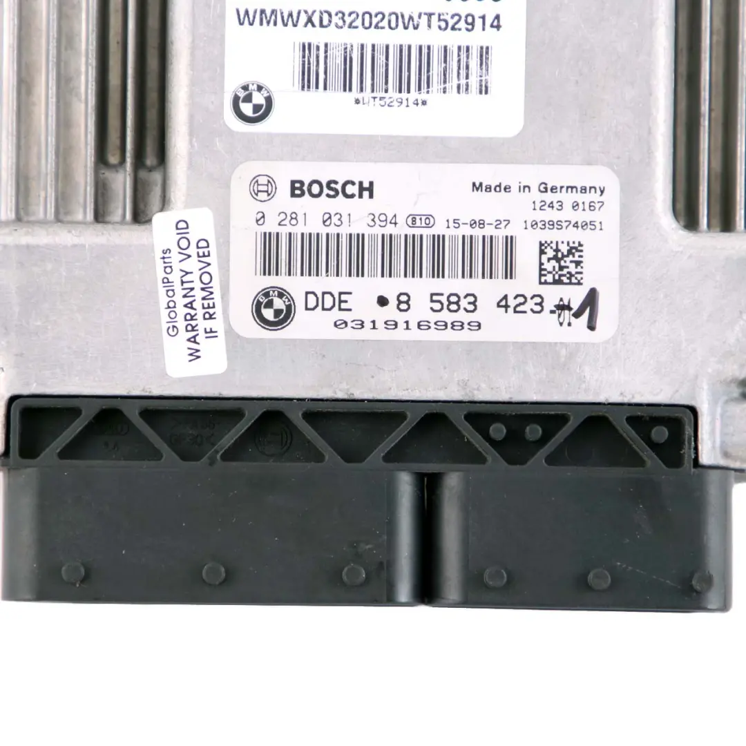 Mini Cooper D R60 R61 N47N 112HP Engine ECU Kit DDE CAS3 Key Automatic - SKU 8583423-1 - Part number 8583423
