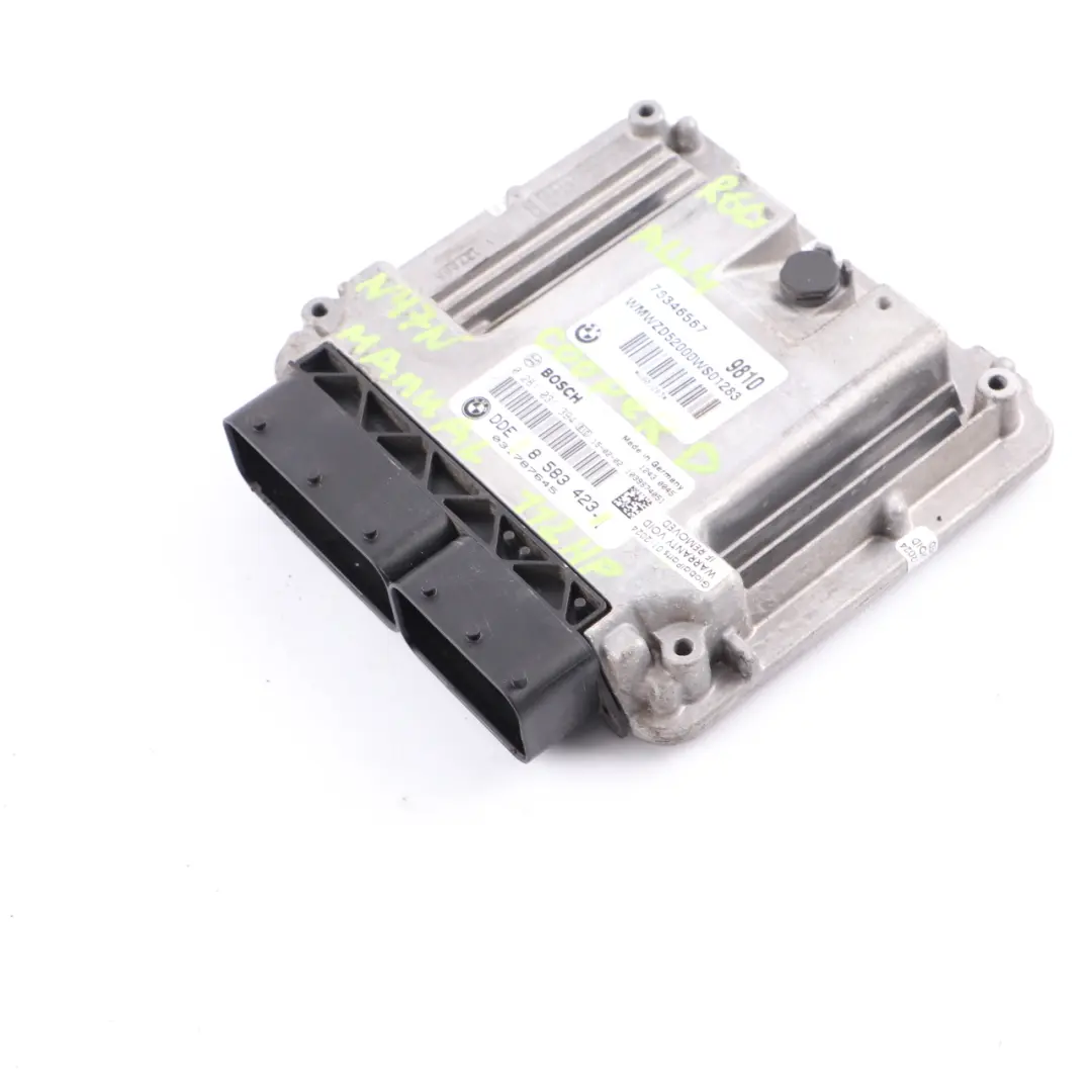 Mini D R60 R61 ALL4 N47N 112HP Moteur ECU de contrôle DDE transmission manuelle - SKU 8583423 - Numéro de pièce 8583423