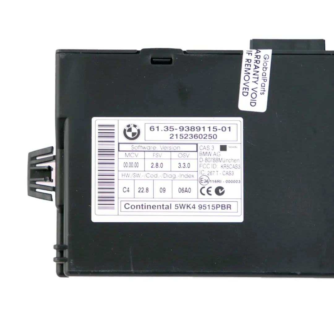 Mini Cooper D R60 R61 N47N 112HP Engine ECU Kit DDE CAS3 Key Automatic - SKU 8583423-1 - Part number 8583423