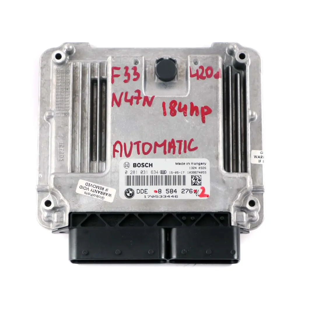 BMW 3 Series F30 F31 320d Diesel N47N 184HP ECU Kit DDE + Key + FEM - SKU 8584276-2 - Part number 8584276