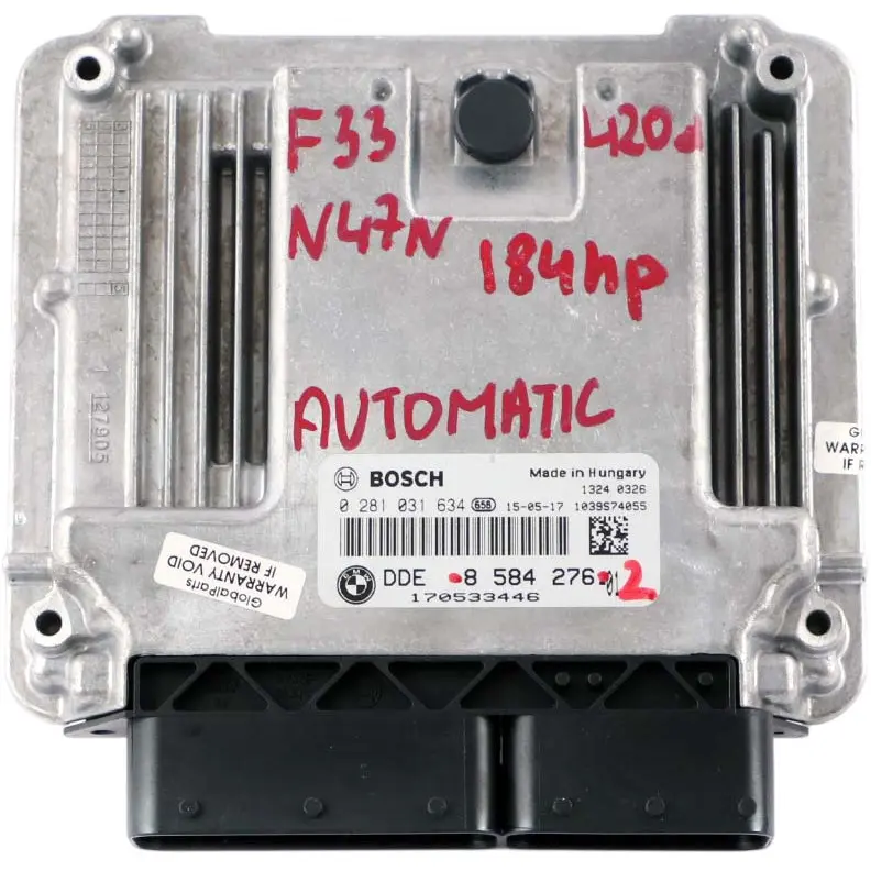 BMW F30 F31 320d N47N 184HP Kit ECU DDE Diesel + Llave + FEM - SKU 8584276-2 - Número de pieza 8584276